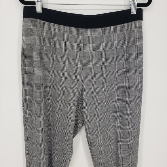 3/$25 Talbots Glen Plaid Pull On Soho Skinny Leggings Pants 10 High Rise Black - Picture 7 of 12